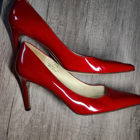 Coach Misty Patent Leather vintage 3½" heels Red - Picture 5 of 16